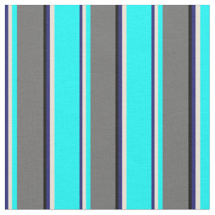 Midnight Blue, Bisque, Aqua, Dim Gray & Black Stoff