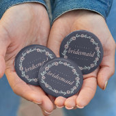 Midnight Blue, Blush Pink und Sage Bridesmaid Button