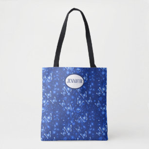 Midnight Blue Butterflies Tasche