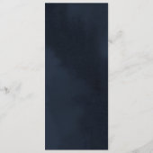 Midnight Blue Calligraphy Wedding Menu Card Menükarte (Rückseite)