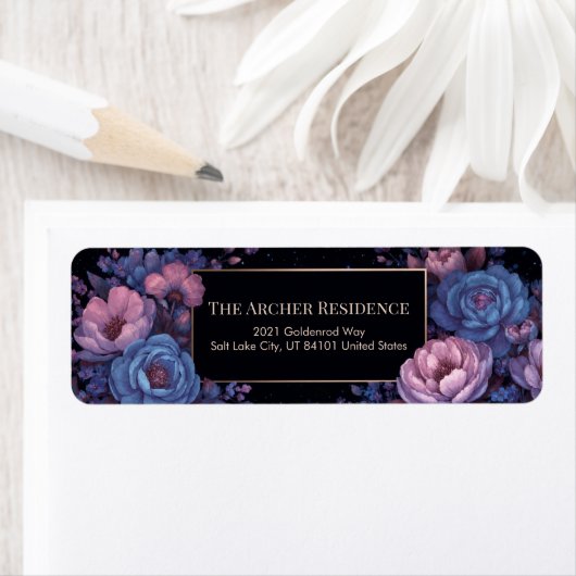 Midnight Blue Celestial Peony Border (Insitu)