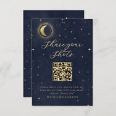 Midnight Blue Celestial Quinceanera Einladung (Vorne/Hinten)