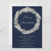 Midnight Blue Christmas Gala Invitation Einladung (Vorderseite)