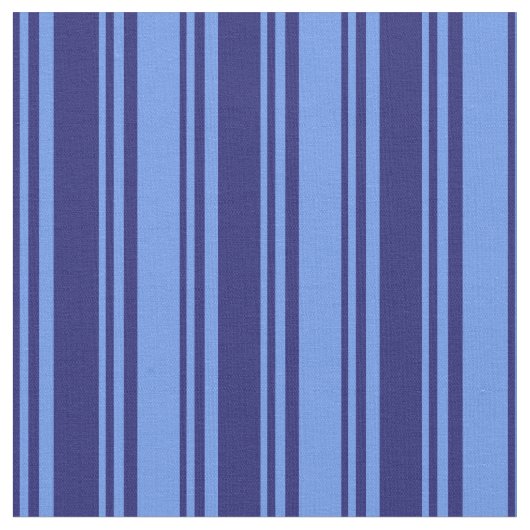 Midnight Blue & Cornflower Blue Pattern Stoff (Nahaufnahme)