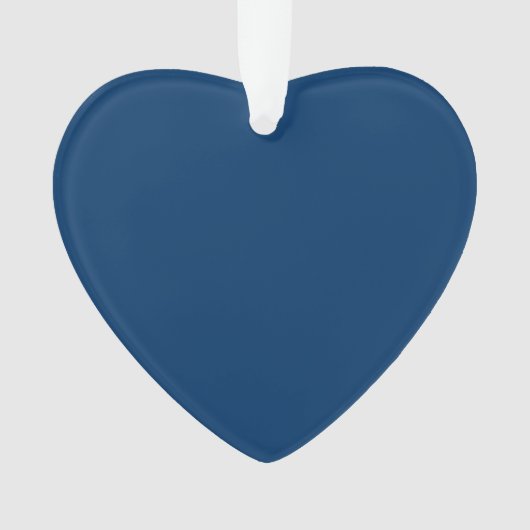 Midnight Blue Custom Heart Ornament (Vorderseite)