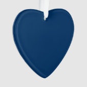 Midnight Blue Custom Heart Ornament (Vorderseite)