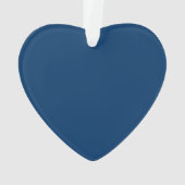 Midnight Blue Custom Heart Ornament (Rückseite)