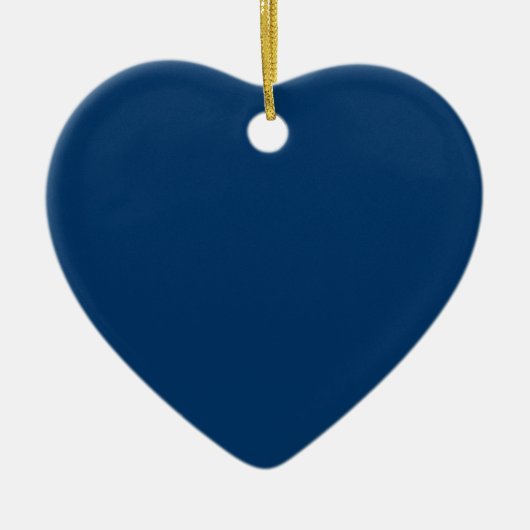 Midnight Blue Custom Heart Ornament (Vorne)