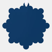 Midnight Blue Custom Paper Ornament Karte (Rückseite)