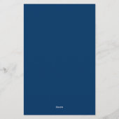 Midnight Blue Custom Stationery Briefpapier (Rückseite)