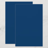 Midnight Blue Custom Stationery Briefpapier (Vorne/Hinten)