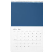 Midnight Blue Customizable Wall Calendar Kalender (Mär 2027)