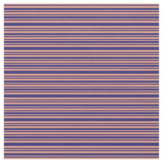 Midnight Blue & Dark Lachs Pattern Stoff (Nahaufnahme)