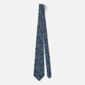 Midnight Blue Diamond Lattice - Starry Night Krawatte (Vorderseite)