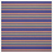 Midnight Blue, Dim Gray und Coral Stripes Stoff (Muster)