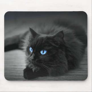 Midnight-Blue-Eyes-Katzenkunst-Mauspad Mousepad