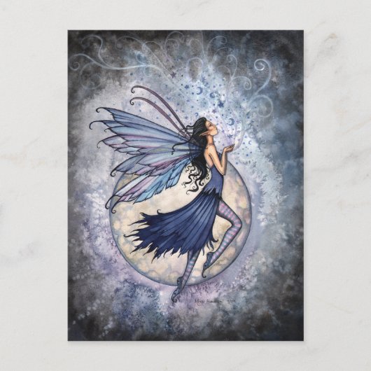 Midnight Blue Fairy Postcard von Molly Harrison Postkarte (Vorderseite)