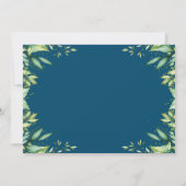 Midnight Blue Fall Pumpkin First Birthday Foto Einladung (Rückseite)