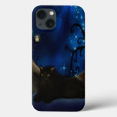 Midnight Blue Fantasy Chat Case-Mate iPhone Hülle (Rückseite)