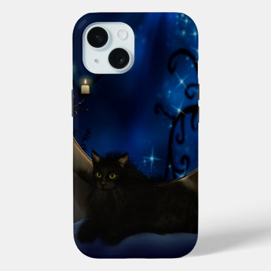 Midnight Blue Fantasy Chat Case-Mate iPhone Hülle (Rückseite)