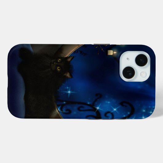 Midnight Blue Fantasy Chat Case-Mate iPhone Hülle (Rückseite (Horizontal))
