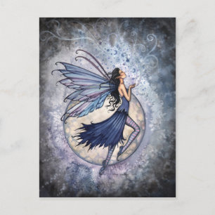 Midnight Blue Feen-Postkarte von Molly Harrison Postkarte