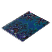 Midnight Blue Frost Crystals Fraktal Notizblock (Linke Seite)