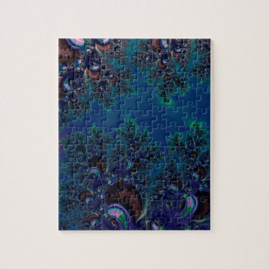 Midnight Blue Frost Fraktal Puzzle (Vertikal)