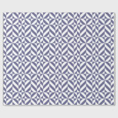 Midnight Blue Geometric Deko Cube Pattern Geschenkpapier (Flach)