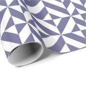 Midnight Blue Geometric Deko Cube Pattern Geschenkpapier (Rolleneckpunkt)