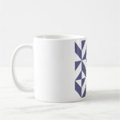 Midnight Blue Geometric Deko Cube Pattern Kaffeetasse (Links)