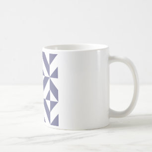 Midnight Blue Geometric Deko Cube Pattern Kaffeetasse