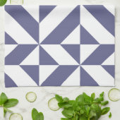 Midnight Blue Geometric Deko Cube Pattern Küchentuch (Gefaltet)