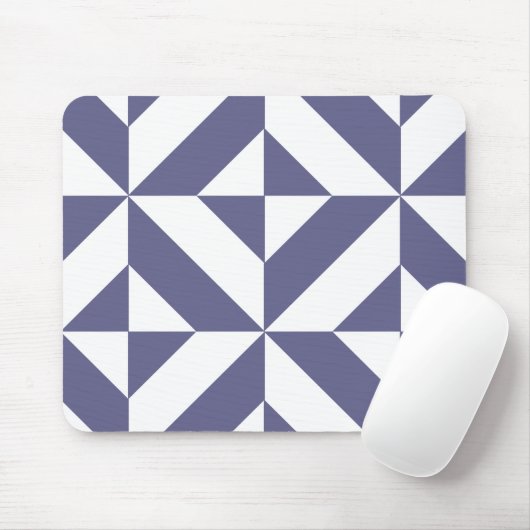 Midnight Blue Geometric Deko Cube Pattern Mousepad (Mit Mouse)