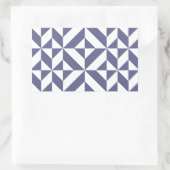 Midnight Blue Geometric Deko Cube Pattern Rechteckiger Aufkleber (Tasche)