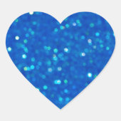 Midnight Blue Glitz Heart Shaped Stickers (Vorderseite)