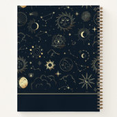 Midnight Blue Gold Star-Konstellation | Name hinzu Notizblock (Rückseite)