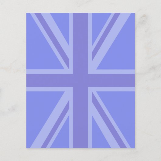 Midnight Blue Keep Calm and Your Text Union Jack Flyer (Hinten)