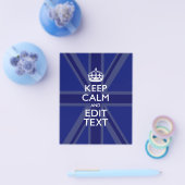 Midnight Blue Keep Calm and Your Text Union Jack Flyer (Einzeln)