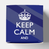 Midnight Blue Keep Calm and Your Text Union Jack Geschenkschachtel (Oben)