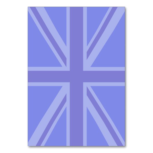 Midnight Blue Keep Calm and Your Text Union Jack Tischnummer (Rückseite)