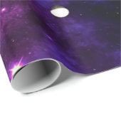 Midnight Blue Lila Galaxy Geschenkpapier (Rolleneckpunkt)