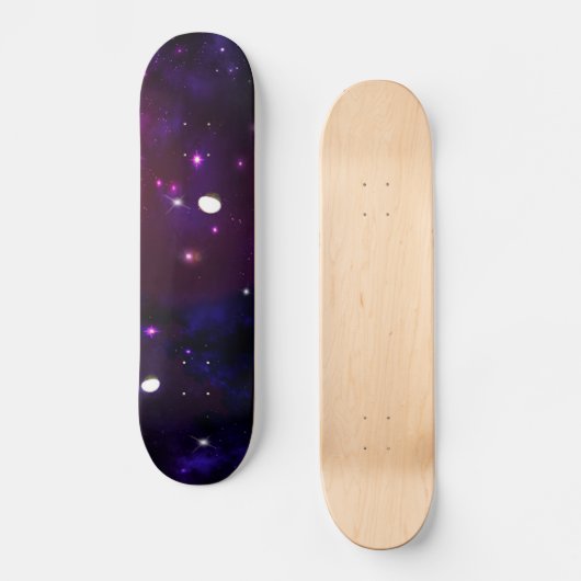 Midnight Blue Lila Galaxy Skateboard (Vorderseite)