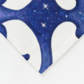 Midnight Blue Mandala Mosaic Cozy Blanket Fleecedecke (Ecke)