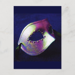 Midnight Blue Masquerade Postkarte