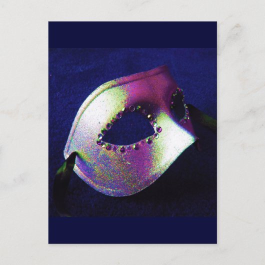 Midnight Blue Masquerade Postkarte (Vorderseite)
