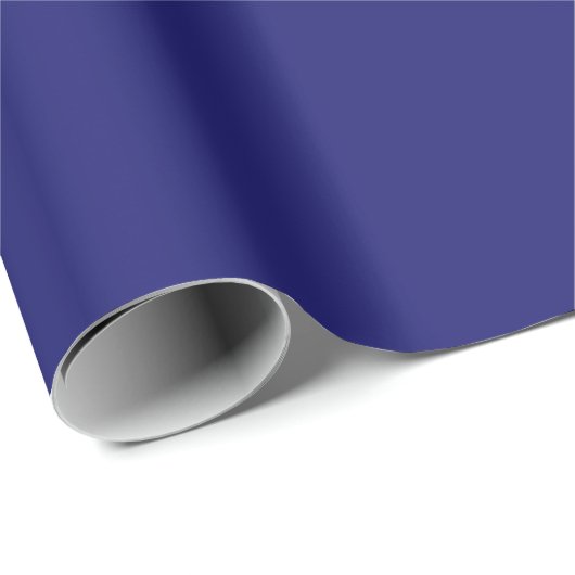 Midnight Blue Matte Wrapping Paper Geschenkpapier (Rolleneckpunkt)