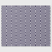 Midnight Blue Moods Diamond Chevrons Geschenkpapier (Flach)