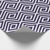 Midnight Blue Moods Diamond Chevrons Geschenkpapier (Ecke)