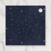 Midnight Blue Moon Stars Quinceanera Geschenkanhänger (Rückseite)